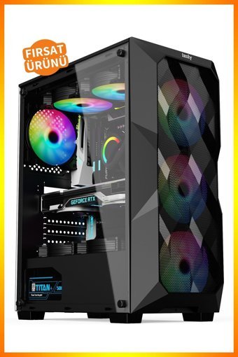Izoly OnlyLastShot Harici Radeon RX 580 AMD Ryzen 5 3600 16 GB Ram 500 GB HDD + 256 GB SSD Tower FreeDos Masaüstü Oyuncu Bilgisayarı