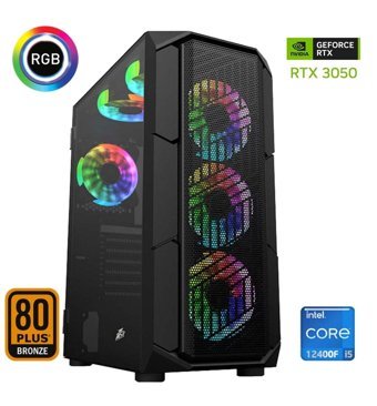 Xaser XSR568 Harici GeForce RTX 3050 Intel Core i5 12400F 32 GB Ram 1 TB SSD Tower FreeDos Masaüstü Oyuncu Bilgisayarı