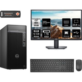 Dell Optiplex 7010MT N010O7010MTUMNT1308 Harici Radeon RX 550 Intel Core i5 13500 12 GB Ram 1 TB SSD Tower FreeDos 23.8 inç Monitörlü Masaüstü Oyuncu Bilgisayarı + PER4 BELLEK