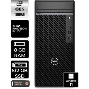 Dell Optiplex 7010MT N010O7010MTUP352 Harici Radeon RX 550 Intel Core i5 13500 8 GB Ram 512 GB SSD Tower Windows 11 Home Masaüstü Oyuncu Bilgisayarı + PER4 BELLEK