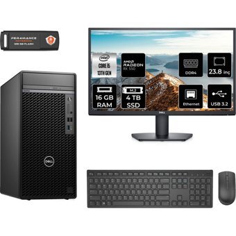 Dell Optiplex 7010MT N010O7010MTUMNT1315 Harici Radeon RX 550 Intel Core i5 13500 16 GB Ram 4 TB SSD Tower FreeDos 23.8 inç Monitörlü Masaüstü Oyuncu Bilgisayarı + PER4 BELLEK