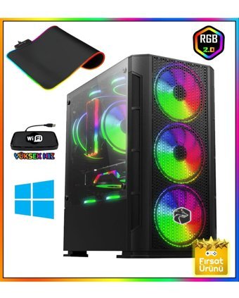 Biggamex BGX23 Harici GeForce RTX 3050 AMD Ryzen 5 5500 16 GB Ram 512 GB SSD Tower FreeDos Masaüstü Oyuncu Bilgisayarı