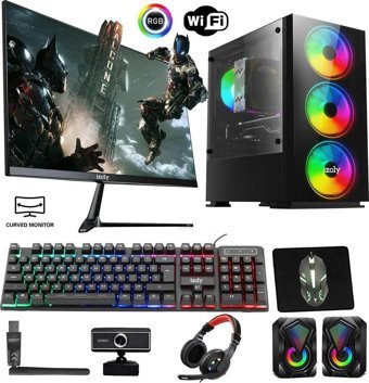 Izoly PLV Dahili Radeon Vega 3 AMD Athlon 3000G 16 GB Ram 1 TB SSD Tower FreeDos 24 inç Monitörlü Masaüstü Oyuncu Bilgisayarı