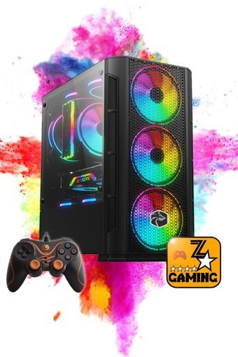 Zeiron Hyper X9 Harici GeForce RTX 3050 AMD Ryzen 5 3600 16 GB Ram 512 GB SSD Tower FreeDos Masaüstü Oyuncu Bilgisayarı