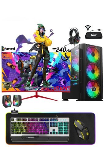 Zeiron GNX17 Harici GeForce GTX 1050 Tİ AMD Ryzen 5 3600 16 GB Ram 1 TB SSD Tower FreeDos 27 inç Monitörlü Masaüstü Oyuncu Bilgisayarı