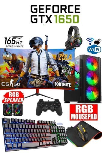 Dmc N246 Harici GeForce GTX 1650 AMD Ryzen 7 3700X 16 GB Ram 1 TB HDD + 256 GB SSD Tower FreeDos 23.8 inç Monitörlü Masaüstü Oyuncu Bilgisayarı