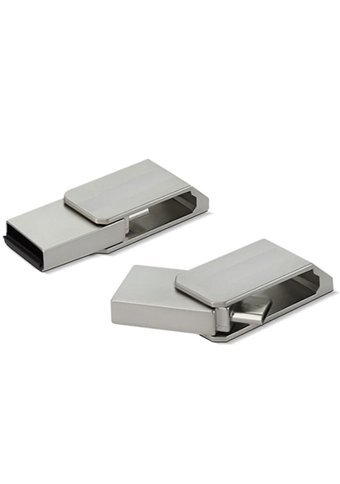 Auris Şifreli Mini Çift Taraflı USB 3.0 Usb Micro-B 16 GB Flash Bellek Gümüş