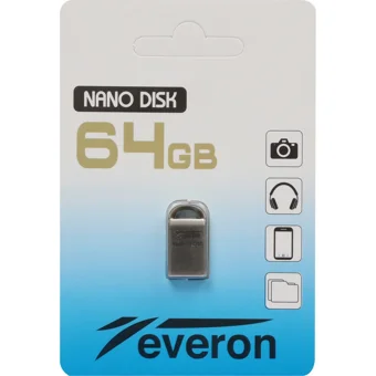 Everon Şifreli Mini USB 2.0 Usb Type-A 64 GB Flash Bellek Gri