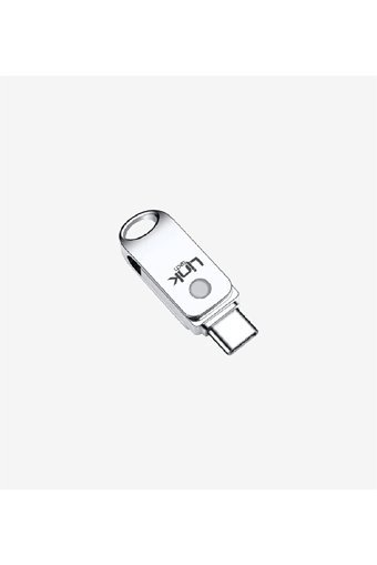 Linktech D640 Premium Dual Mini Çift Taraflı USB 3.0 Usb Type-C 64 GB Flash Bellek Gümüş