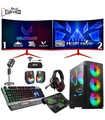 Zeiron Icone X17 Harici GeForce GT 740 Intel Core i5 3470 16 GB Ram 500 GB HDD + 256 GB SSD Tower FreeDos 23.8 inç Monitörlü Masaüstü Oyuncu Bilgisayarı