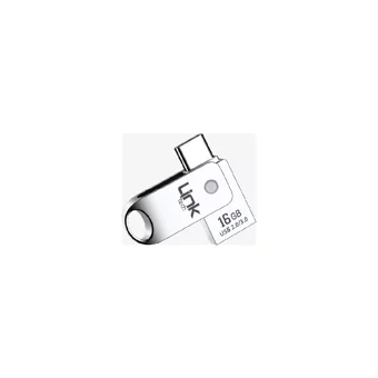 Linktech C216 Premium Dual Mini Çift Taraflı USB 3.0 Usb Type-C 16 GB Flash Bellek Gümüş