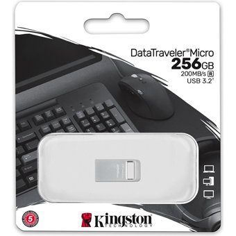Kingston Data Traveler Dtmc3G2 Mini USB 3.2 Usb Type-A 256 GB Flash Bellek Gri
