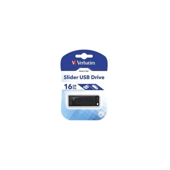 Verbatim Slider USB 2.0 Usb Type-A 16 GB Flash Bellek Siyah