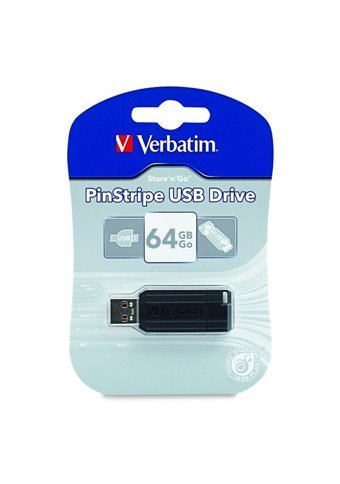 Verbatim Pinstripe 49065 Şifreli USB 2.0 Usb Type-A 64 GB Flash Bellek Siyah