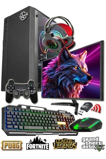 Warbox Wolf Pro Harici Radeon R7 240 Intel Core i5 480M 8 GB Ram 128 GB SSD Tower FreeDos 19.5 inç Monitörlü Masaüstü Oyuncu Bilgisayarı