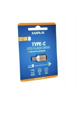 Sunix Çift Taraflı USB 3.0 Usb Type-C 32 GB Flash Bellek Gümüş