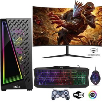 Izoly Spectre X Harici Radeon RX 580 Intel Core i5 4570 16 GB Ram 256 GB SSD Tower FreeDos 24 inç Monitörlü Masaüstü Oyuncu Bilgisayarı