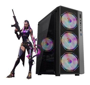 Rogame Rotech Ruix Rainbow Harici Radeon RX 550 Intel Core i3 10100 16 GB Ram 1 TB HDD + 240 GB SSD Tower FreeDos Masaüstü Oyuncu Bilgisayarı