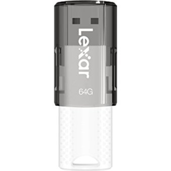 Lexar Jumpdrive S60 USB 2.0 Usb Type-A 64 GB Flash Bellek Gri Siyah