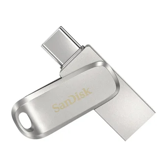 Sandisk Ultra Dual Drive Luxe Sdddc4-256G-G46 Çift Taraflı USB 3.2 Usb Type-C 256 GB Flash Bellek Gümüş