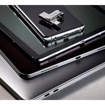 Sandisk Ultra Dual Drive Luxe Sdddc4-256G-G46 Çift Taraflı USB 3.2 Usb Type-C 256 GB Flash Bellek Gümüş