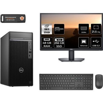 Dell Optiplex 7010MT N010O7010MTUMNT1341 Harici Radeon RX 550 Intel Core i5 13500 48 GB Ram 256 GB SSD Tower FreeDos 21.5 inç Monitörlü Masaüstü Oyuncu Bilgisayarı + PER4 BELLEK