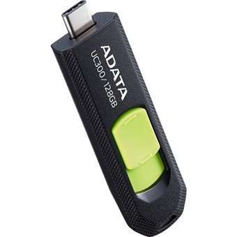 Adata ACHO-UC300 USB 3.2 Usb Type-C 128 GB Flash Bellek Siyah Yeşil