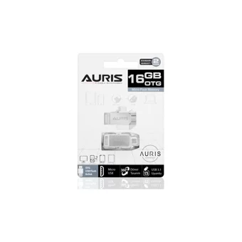 Auris Çift Taraflı USB 3.0 Usb Micro-B 16 GB Flash Bellek Gümüş