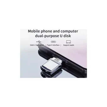 Xiaomi Mini Çift Taraflı USB 3.0 Usb Type-C 2 TB Flash Bellek Gümüş