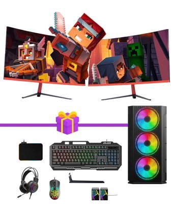 Ramtech Trend TK106 Harici Radeon RX 580 Intel Core i3 12100F 16 GB Ram 500 GB HDD + 240 GB SSD Tower FreeDos 23.6 inç Monitörlü Masaüstü Oyuncu Bilgisayarı
