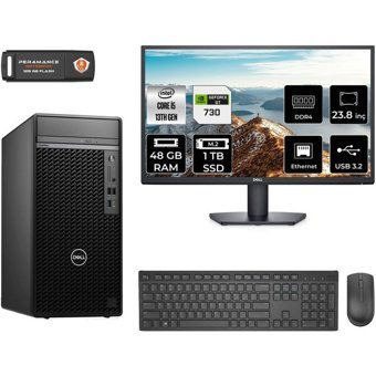 Dell Optiplex 7010MT N010O7010MTUMNT2343 Harici GeForce GT 730 Intel Core i5 13500 48 GB Ram 1 TB SSD Tower FreeDos 23.8 inç Monitörlü Masaüstü Oyuncu Bilgisayarı + PER4 BELLEK