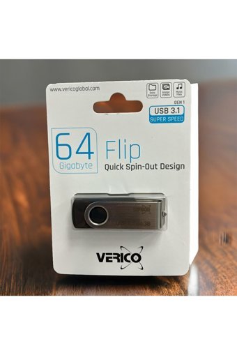 Verico Flip USB 3.1 Usb Type-A 64 GB Flash Bellek Gümüş Siyah