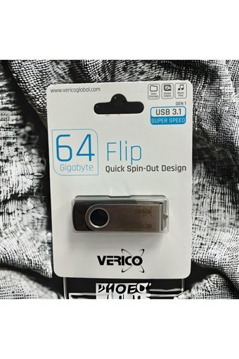 Verico Flip USB 3.1 Usb Type-A 64 GB Flash Bellek Gümüş Siyah