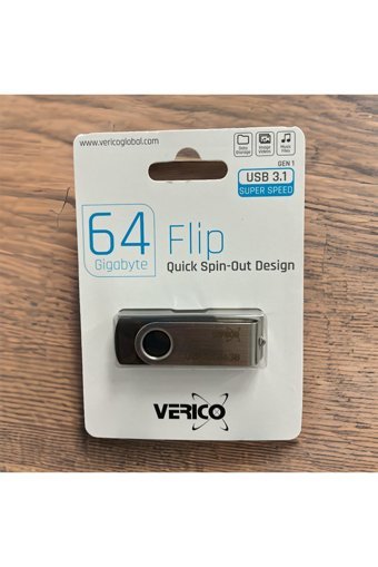 Verico Flip USB 3.1 Usb Type-A 64 GB Flash Bellek Gümüş Siyah