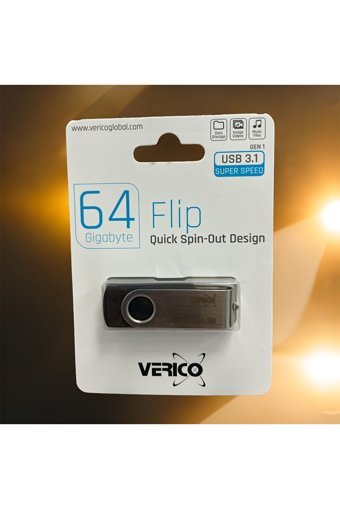 Verico Flip USB 3.1 Usb Type-A 64 GB Flash Bellek Gümüş Siyah