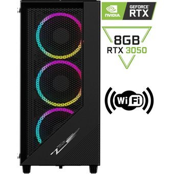 Gameline SUPER02 Harici GeForce RTX 3050 AMD Ryzen 5 5500 16 GB Ram DDR4 500 GB SSD Tower FreeDos Masaüstü Oyuncu Bilgisayarı