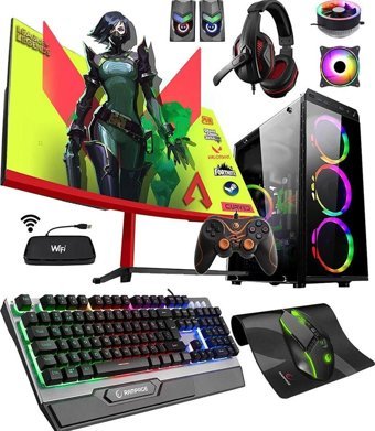 Zeiron GX60 Harici Radeon RX 550 Intel Core i5 3470 16 GB Ram 1 TB HDD + 120 GB SSD Tower FreeDos 23.8 inç Monitörlü Masaüstü Oyuncu Bilgisayarı