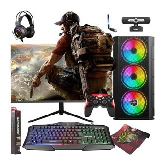 Zeiron AMX40 Harici Radeon RX 550 AMD Ryzen 5 3600 8 GB Ram 240 GB SSD Tower FreeDos 23.8 inç Monitörlü Masaüstü Oyuncu Bilgisayarı