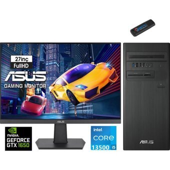 Asus Expertcenter J1S500TE-5135000020W06 Harici GeForce GTX 1650 Intel Core i5 13500 16 GB Ram 256 GB SSD Tower FreeDos 27 inç Monitörlü Masaüstü Oyuncu Bilgisayarı + Zetta USB Flash Bellek