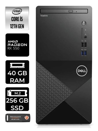 Dell Vostro 3910 N7519VDT3910 Harici Radeon RX 550 Intel Core i5 12400 40 GB Ram 256 GB SSD Tower FreeDos Masaüstü Oyuncu Bilgisayarı + PER4 BELLEK