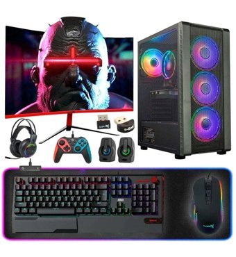 Dragos DRX2596 Harici GeForce GTX 1650 Intel Core i5 10400F 16 GB Ram 512 GB SSD Tower FreeDos 23.6 inç Monitörlü Masaüstü Oyuncu Bilgisayarı