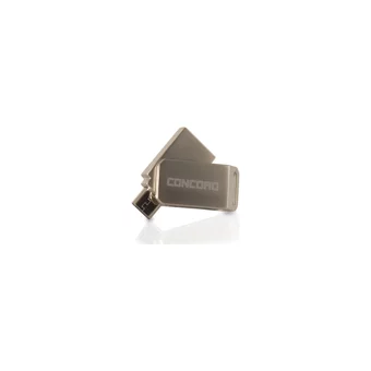 Concord Mini Çift Taraflı USB 2.0 Usb Micro-B 32 GB Flash Bellek Gümüş
