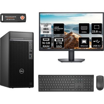 Dell Optiplex 7010MT N010O7010MTUMNT1314 Harici Radeon RX 550 Intel Core i5 13500 16 GB Ram 2 TB SSD Tower FreeDos 23.8 inç Monitörlü Masaüstü Oyuncu Bilgisayarı + PER4 BELLEK