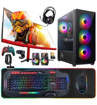 Turbox TX5012 Harici Radeon RX 560 AMD Ryzen 5 3600 32 GB Ram 512 GB SSD Tower FreeDos 23.6 inç Monitörlü Masaüstü Oyuncu Bilgisayarı