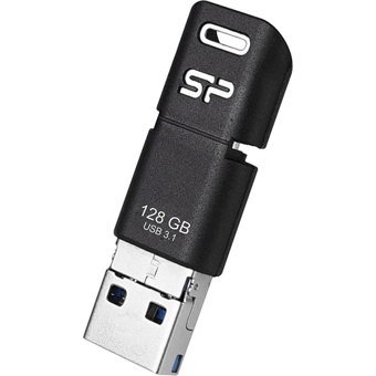 Silicon Power C50 Sp128Gbuc3C50V1K USB 3.2 Usb Type-C 128 GB Flash Bellek Siyah