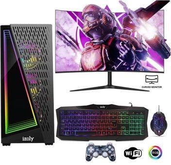 Izoly Lotus X Harici Radeon RX 580 Intel Core i5 4570 16 GB Ram 256 GB SSD Tower FreeDos 24 inç Monitörlü Masaüstü Oyuncu Bilgisayarı