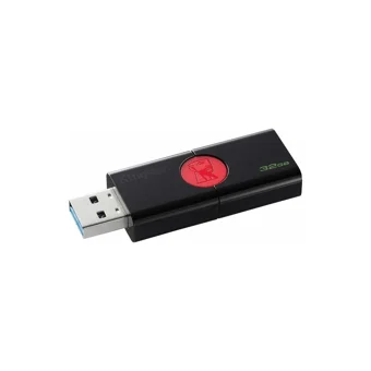 Kingston Data Traveler 106 USB 3.0 Usb Type-A 32 GB Flash Bellek Siyah