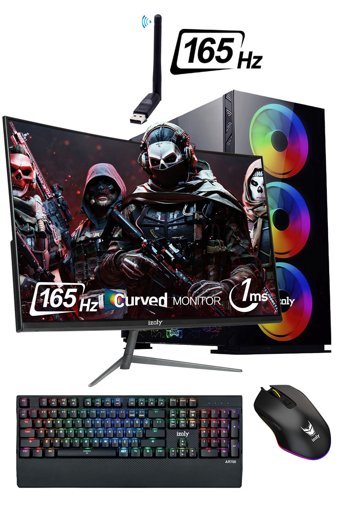 Izoly King Harici GeForce RTX 2060 Super Intel Core i5 12400F 16 GB Ram 512 GB SSD Tower FreeDos 24 inç Monitörlü Masaüstü Oyuncu Bilgisayarı