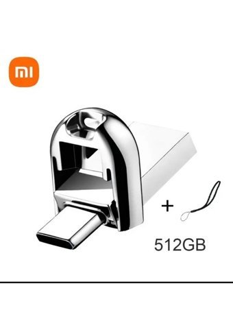 Xiaomi Mini Çift Taraflı USB 3.2 Usb Type-C 512 GB Flash Bellek Gümüş