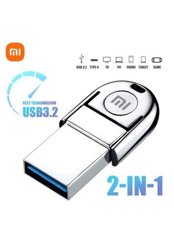 Xiaomi Mini Çift Taraflı USB 3.2 Usb Type-C 512 GB Flash Bellek Gümüş